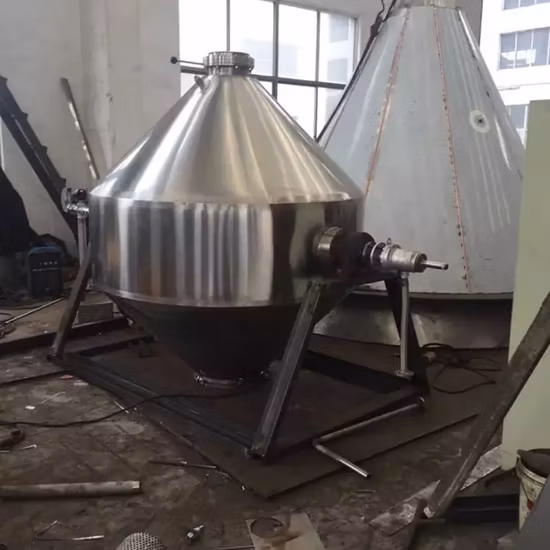 Secador rotativo a vácuo de cone duplo direto dos fabricantes Secador a vácuo de partículas de plástico fornece experimento de protótipo
