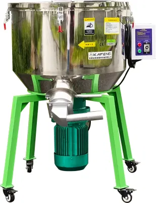 Misturador vertical de cores plásticas para mistura de matérias-primas plásticas para máquina de reciclagem